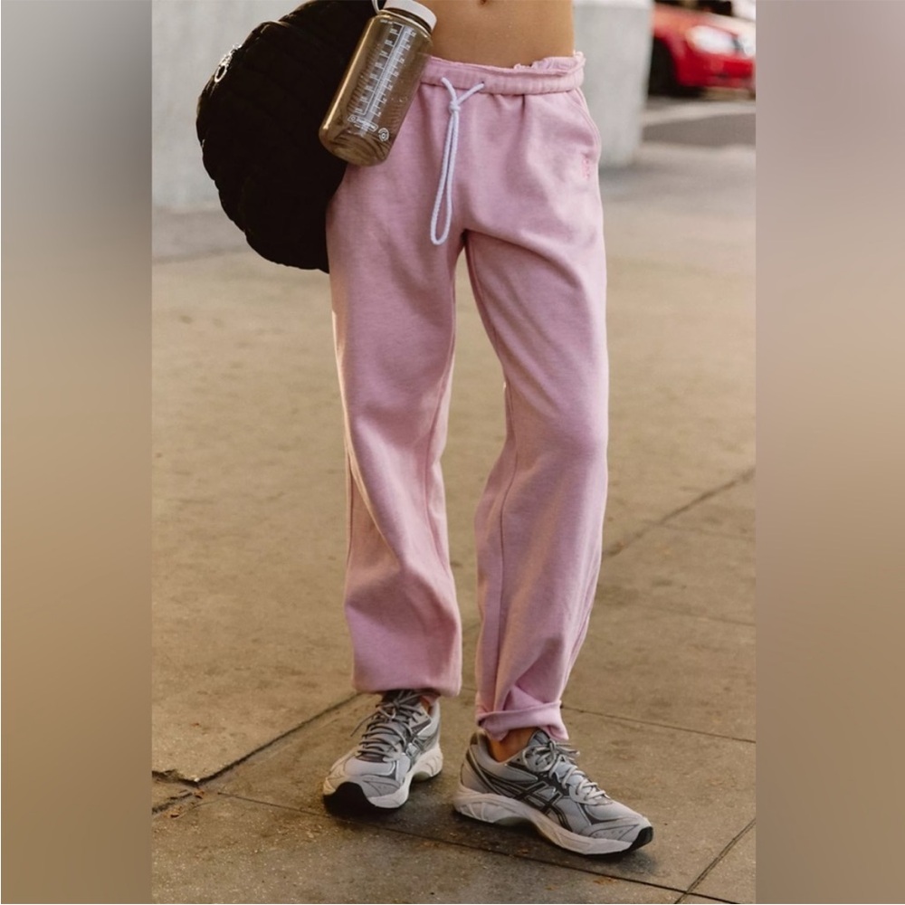 Free People Win Joggers In Heathered Candy Pink sz xs